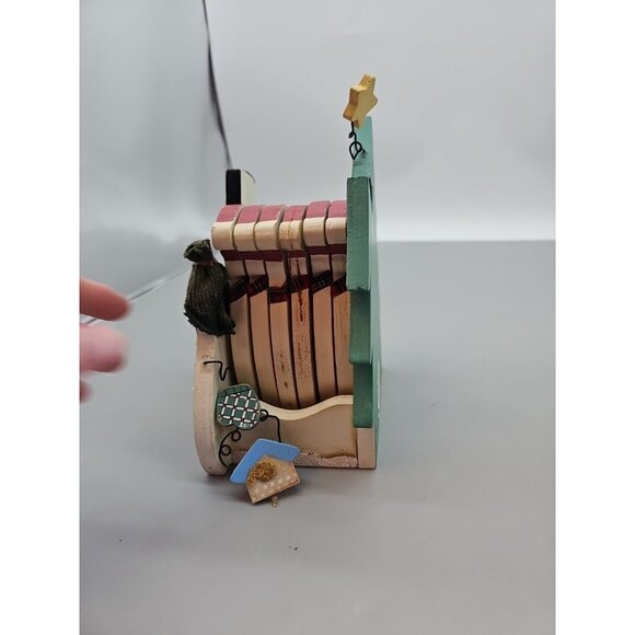 Snowman Drink Coaster Set with Wood Box Holder Cork Base Set of 6 - Picture 2 of 7